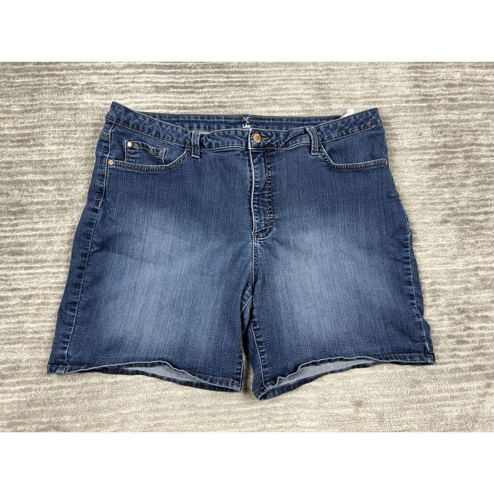 Riders by Lee‎ Shorts Womens 20 Blue Dark Wash Cotton Blend Outdoors